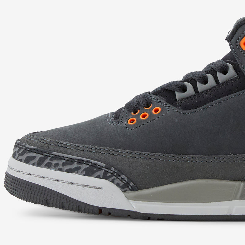 Grade School Air Jordan 3 Retro Night Stadium | Total Orange | Black