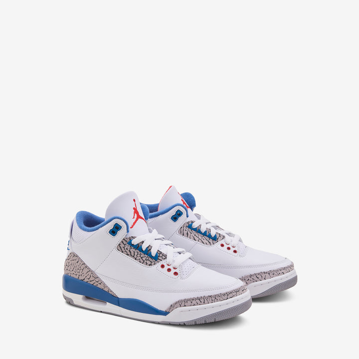 Grade School Air Jordan 3 Retro OG White | Fire Red | True Blue Front