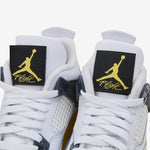Grade School Air Jordan 4 Retro 'Rare Air' White | Tour Yellow | Dark Blue Grey | Black