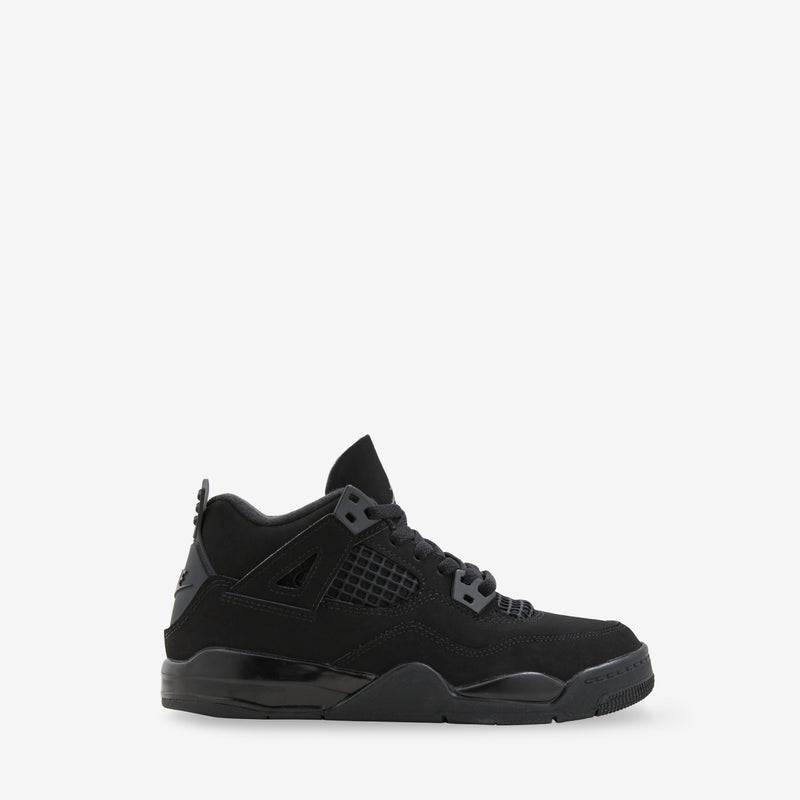 Grade School Air Jordan 4 Retro OG 'Black Cat' Black | Black | LT Graphite Footwear