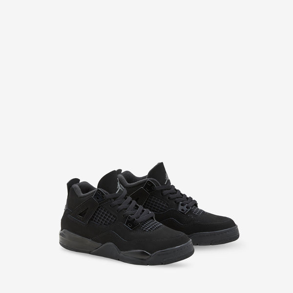 Grade School Air Jordan 4 Retro OG 'Black Cat' Black | Black | LT Graphite Footwear