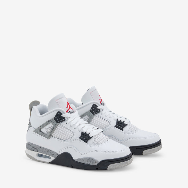 Air Jordan 4 Retro Summit White | Fire Red | Cement Grey | Black Footwear