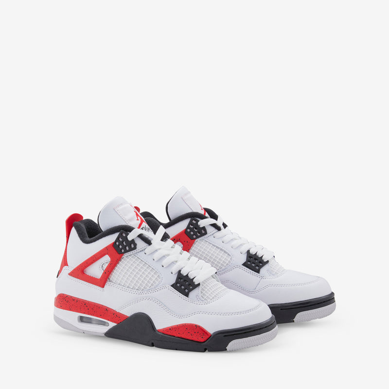 Air Jordan 4 Retro White | Fire Red | Black | Neutral Grey