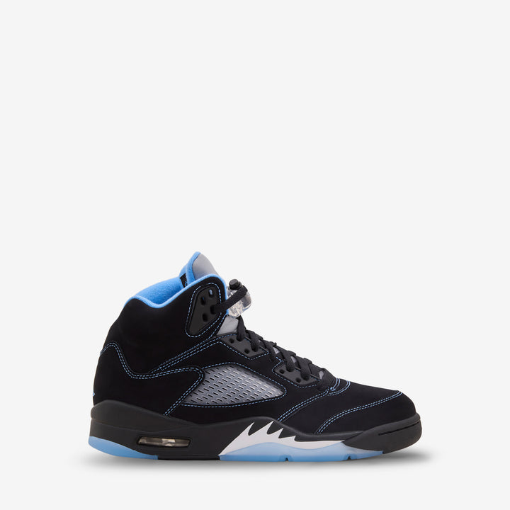 Grade School Air Jordan 5 Retro 'Black Carolina' Black | University Blue | White