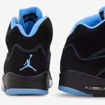 Grade School Air Jordan 5 Retro 'Black Carolina' Black | University Blue | White