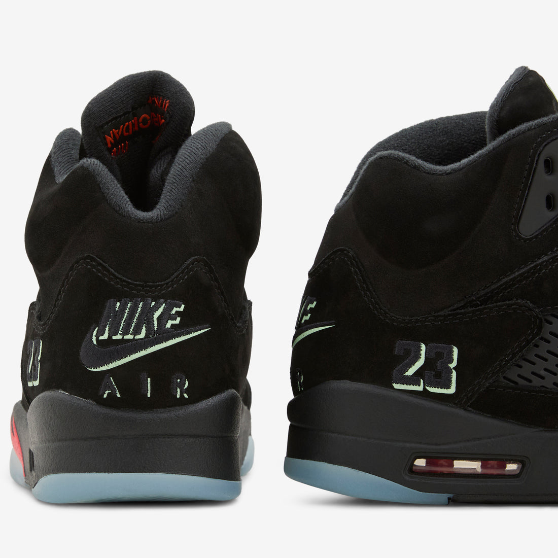 Grade School Air Jordan 5 Retro OG 'Halloween' Black | Black | Picante Red | Glow N The Dark Footwear