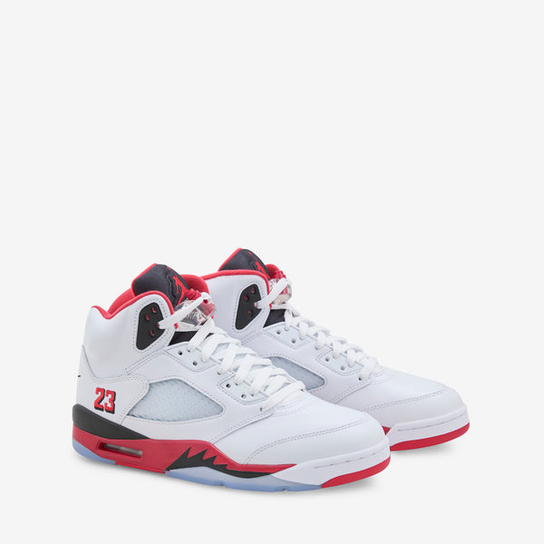 Air Jordan 5 Retro OG White | Fire Red | Black Footwear
