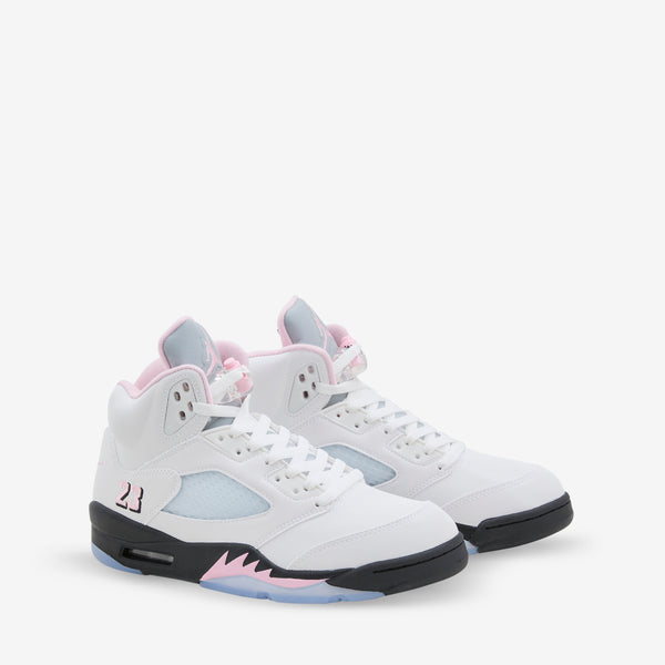 Air Jordan 5 Retro White | Medium Soft Pink | Black Footwear