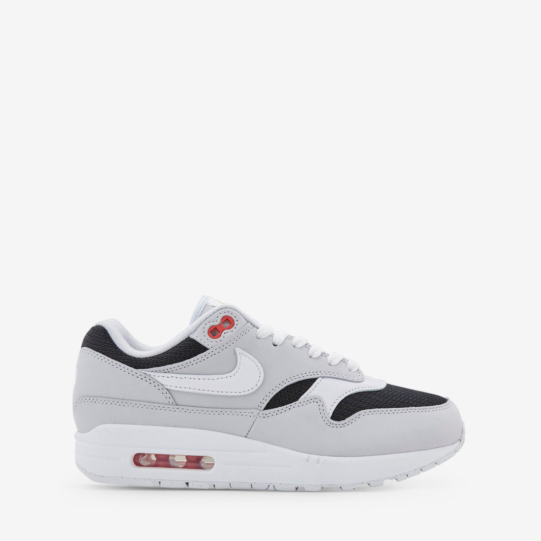Air Max 1 PRM Pure Platinum | White | Black | Sport Red Footwear