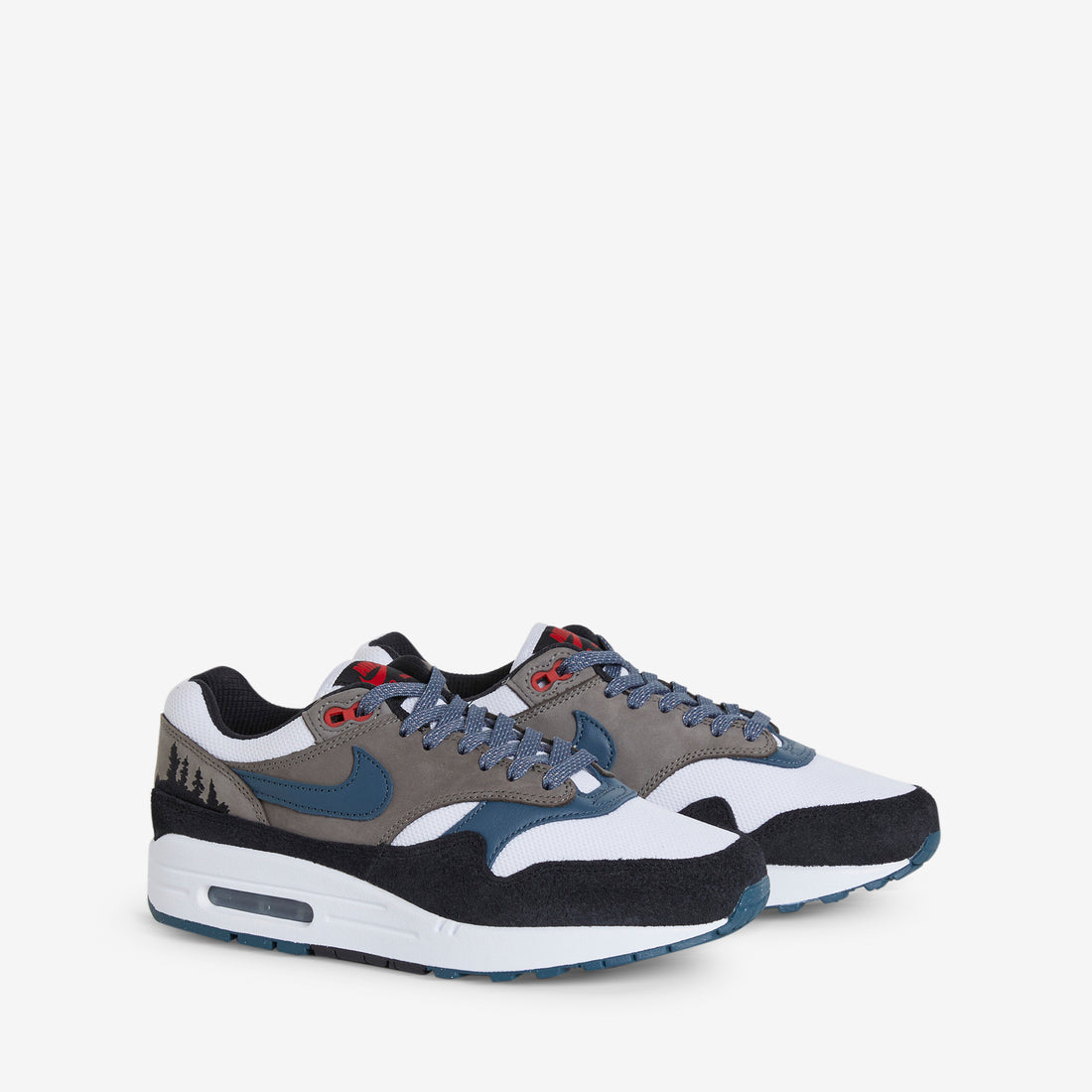 Air Max 1 PRM White | Slate Blue | Black | Soft Grey Footwear