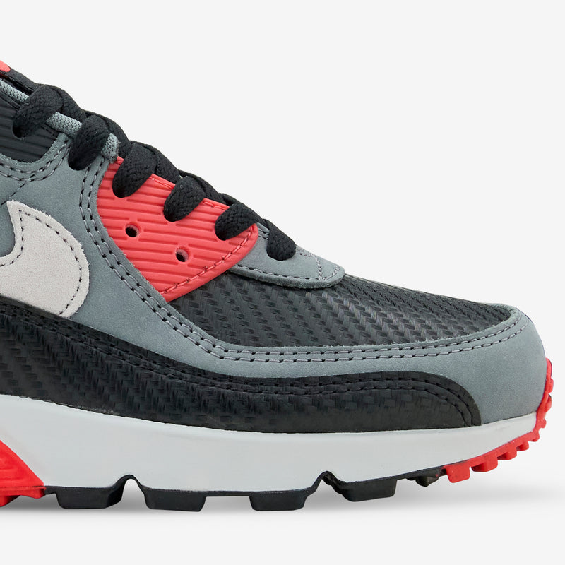 Air Max 90 Premium Black | Cool Grey | Bright Crimson | Photon Dust Footwear