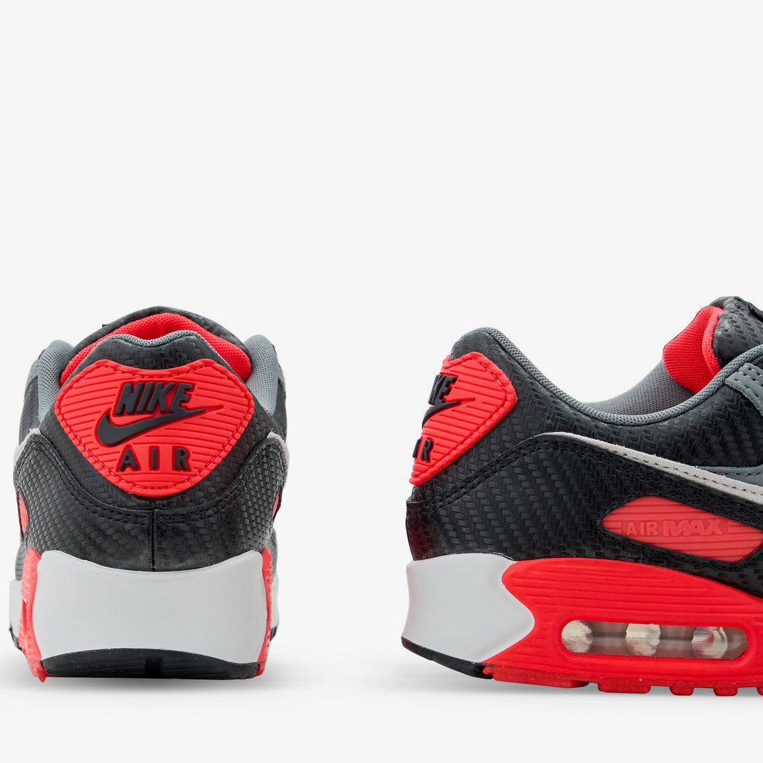 Air Max 90 Premium Black | Cool Grey | Bright Crimson | Photon Dust Footwear