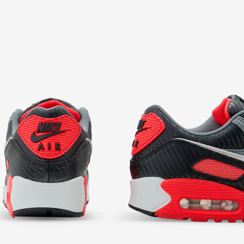 Air Max 90 Premium Black | Cool Grey | Bright Crimson | Photon Dust Footwear