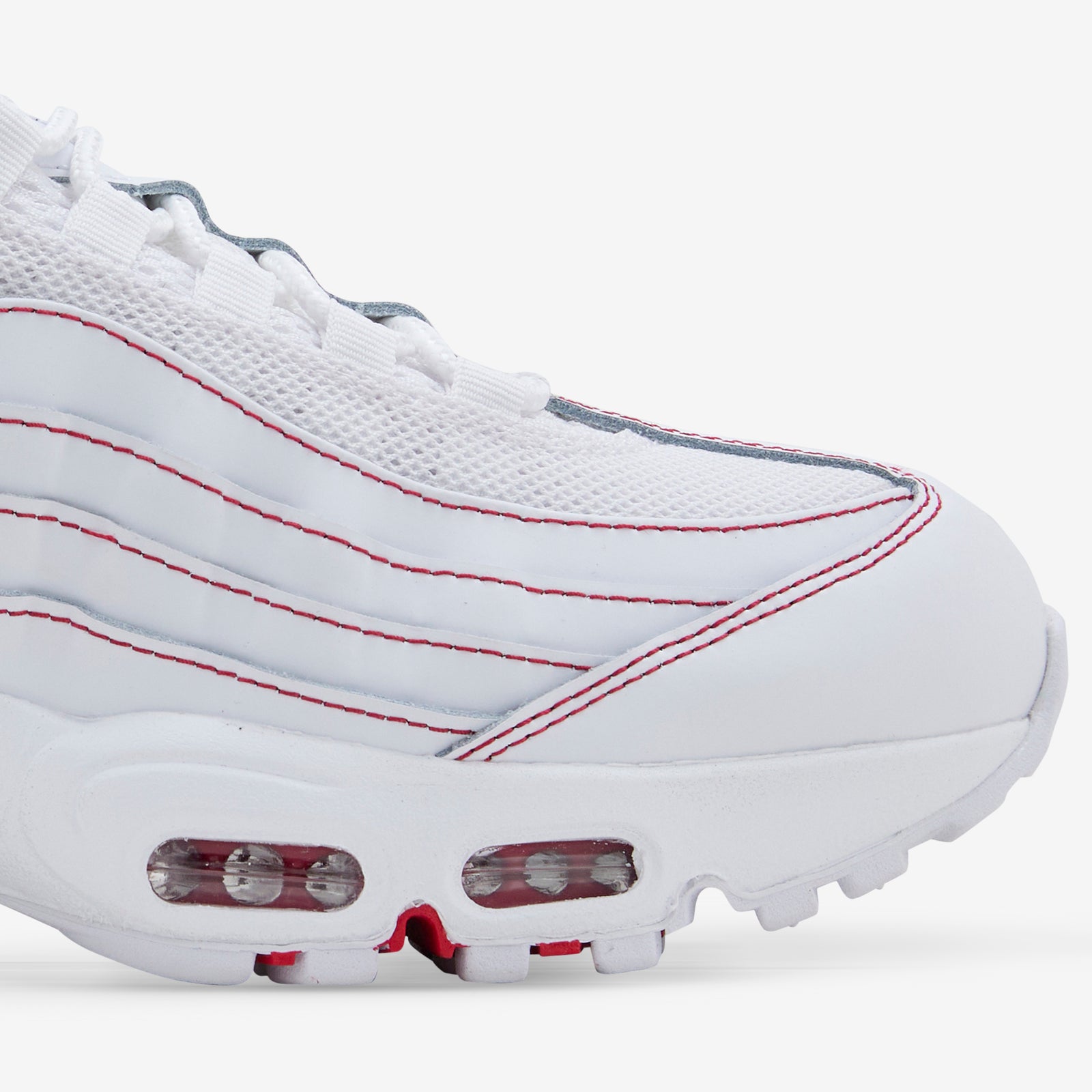 スニーカー NIKE AIR MAX 95 OG WHITE/WHITE-UNIVERSITY RED-WOLF GREY Nike Air Max 95 OG 