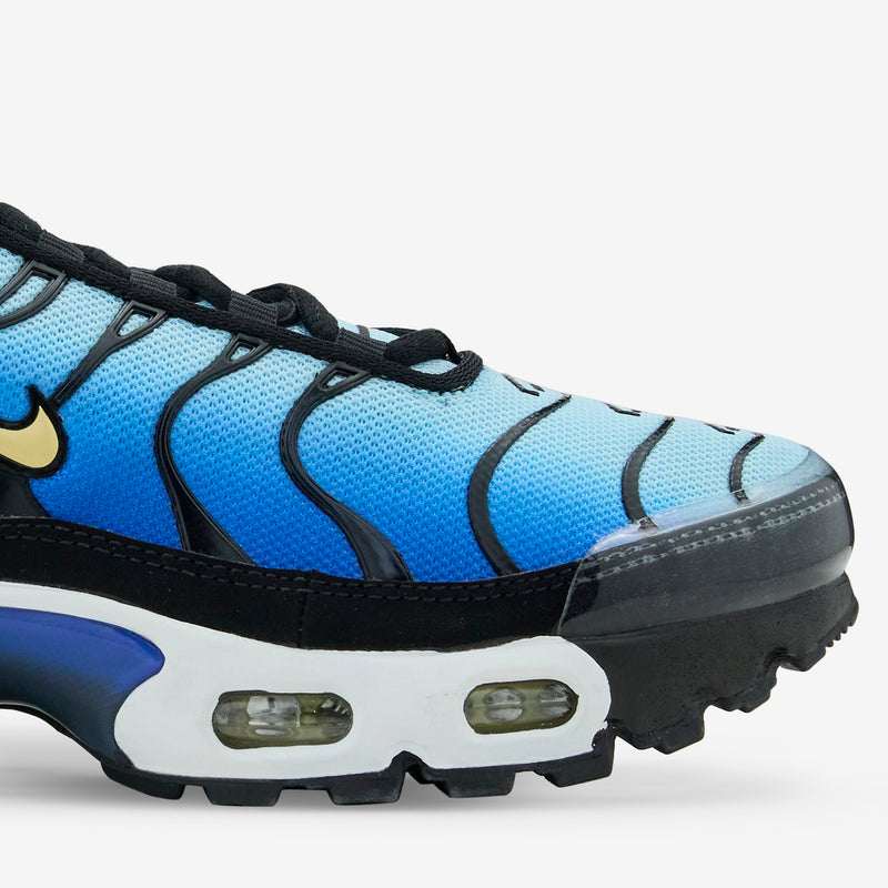 Grade School Air Max Plus OG Black | Chamois | Sky Blue | Hyper Blue Footwear