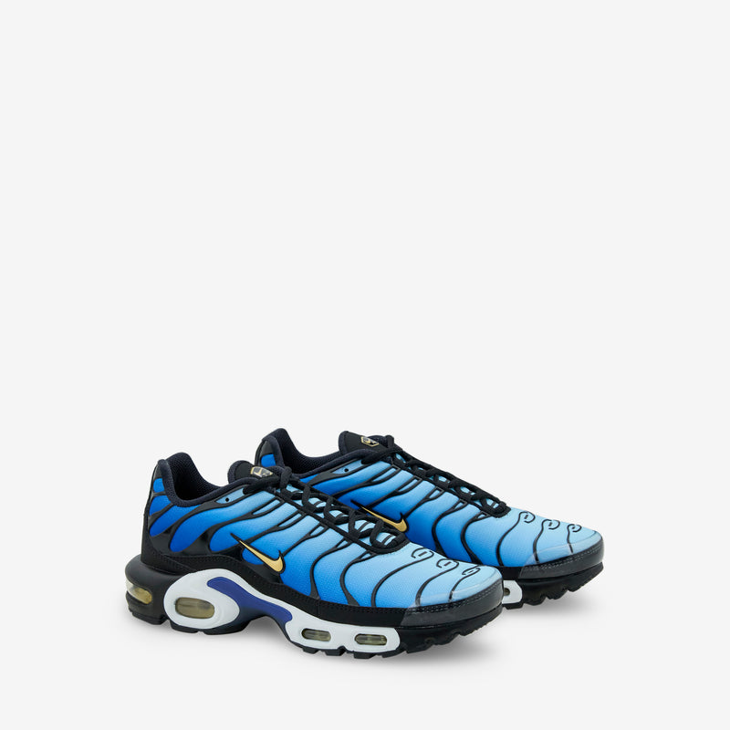 Grade School Air Max Plus OG Black | Chamois | Sky Blue | Hyper Blue Footwear