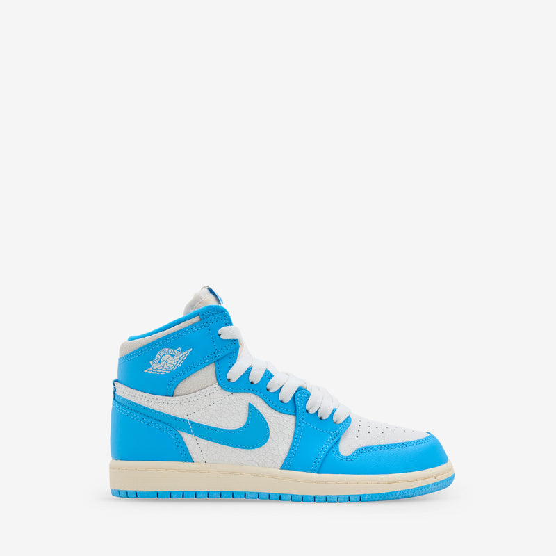 Pre-School Air Jordan 1 Retro High OG 'UNC Reimagined' Dark Powder Blue | Dark Powder Blue | Sail Footwear