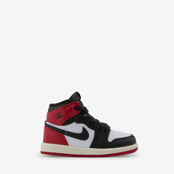 Toddler Air Jordan 1 Retro High OG 'Black Toe' White | Black | Varsity Red | Sail Footwear