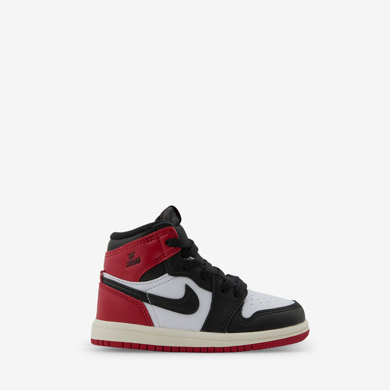 Toddler Air Jordan 1 Retro High OG 'Black Toe' White | Black | Varsity Red | Sail Footwear