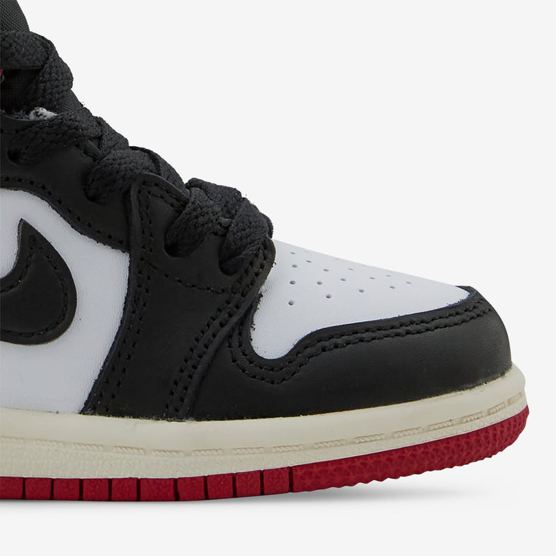 Toddler Air Jordan 1 Retro High OG 'Black Toe' White | Black | Varsity Red | Sail Footwear