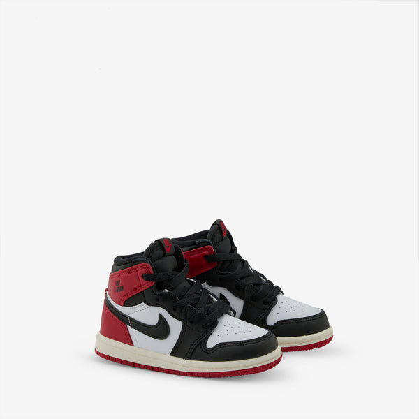 Toddler Air Jordan 1 Retro High OG 'Black Toe' White | Black | Varsity Red | Sail Footwear