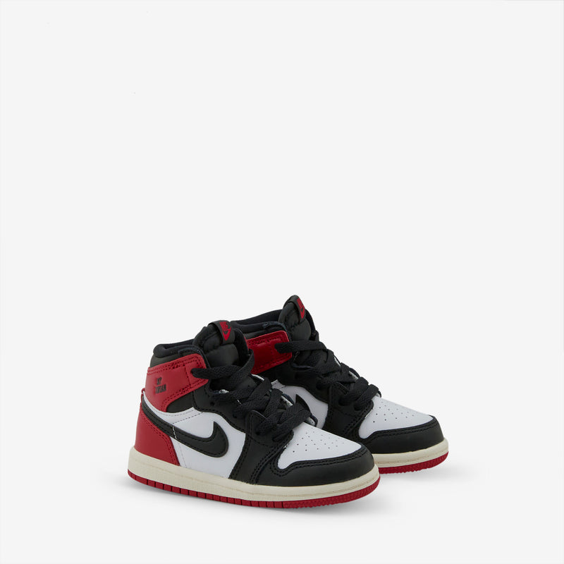 Toddler Air Jordan 1 Retro High OG 'Black Toe' White | Black | Varsity Red | Sail Footwear