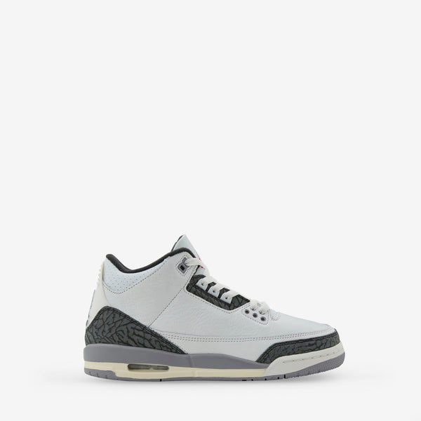 Pre-School Air Jordan 3 Retro Summit White | Fire Red | Cement Grey | Black Footwear