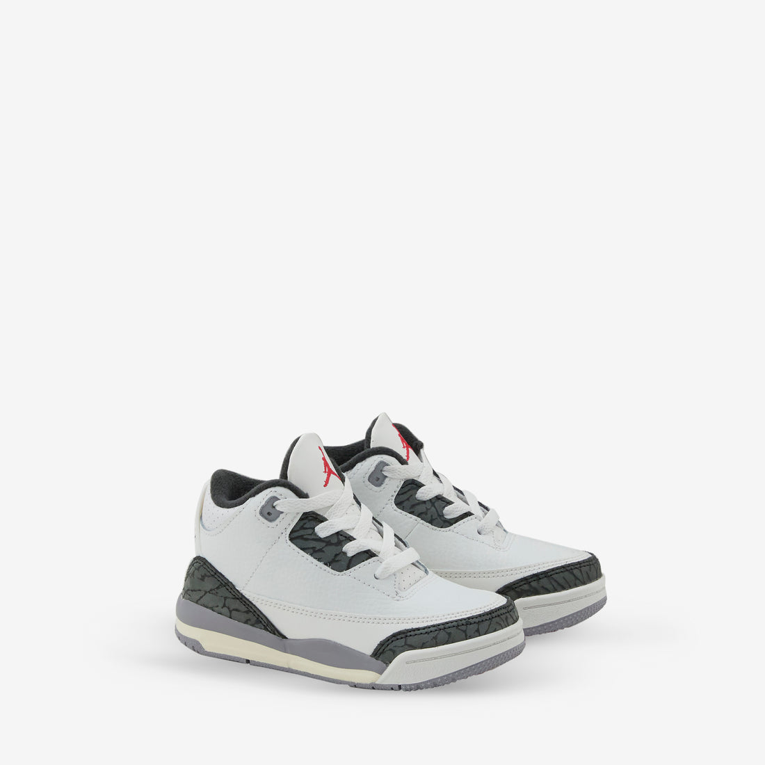 Toddler Air Jordan 3 Retro Summit White | Fire Red | Cement Grey | Black Footwear