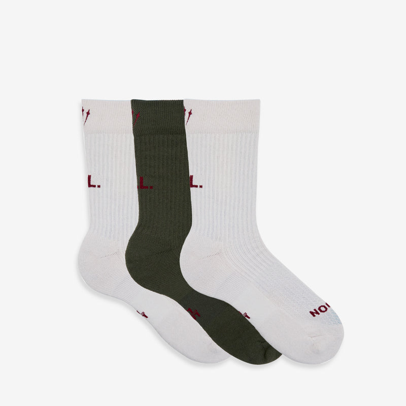 NOCTA Crew Socks 3-Pack Light Orewood Brown | Cargo Khaki Accessories
