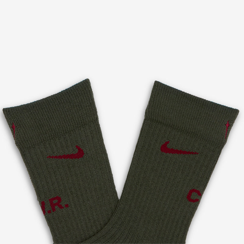 NOCTA Crew Socks 3-Pack Light Orewood Brown | Cargo Khaki Accessories
