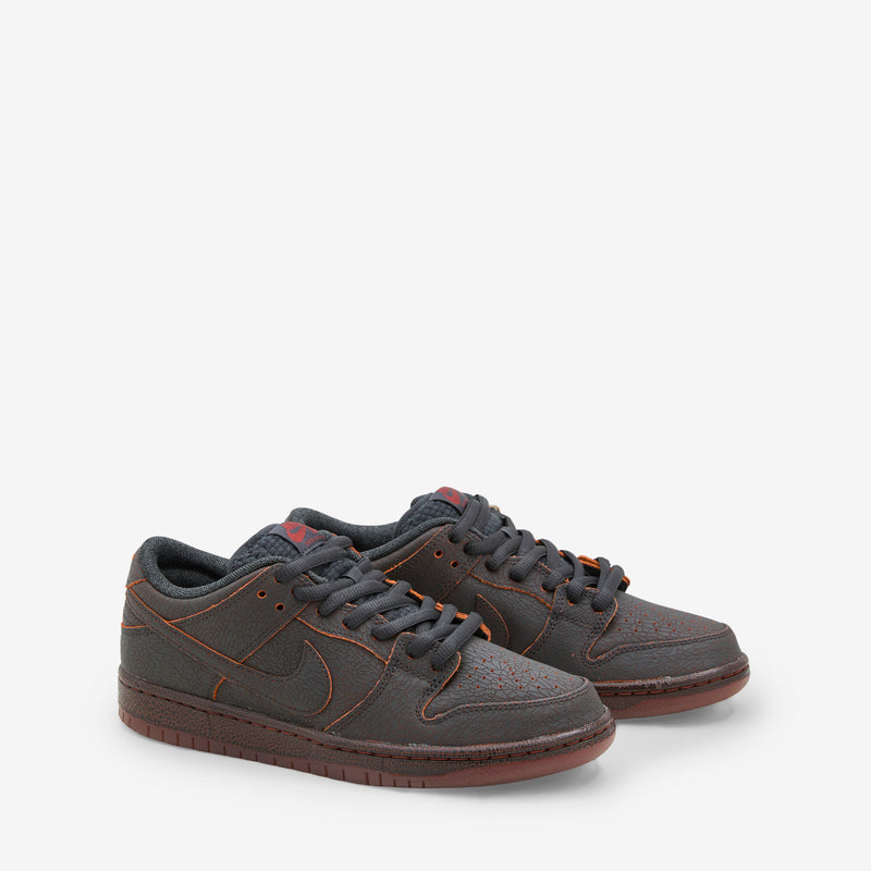 SB Dunk Low Pro Premium Dark Smoke Grey | Campfire Orange | Black Footwear