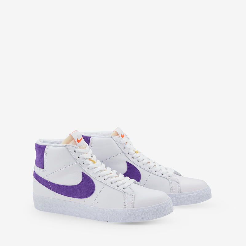 SB Zoom Blazer Mid White | Court Purple | White | Gum Light Brown Footwear