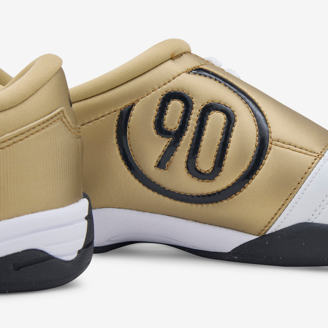 Total 90 White | Black | Metallic Gold Footwear
