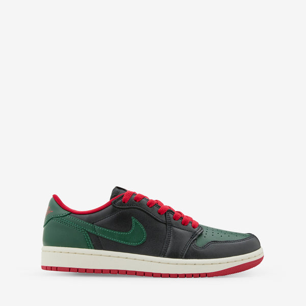 Women's Air Jordan 1 Low OG Black | Gorge Green | Varsity Red | Sail Footwear
