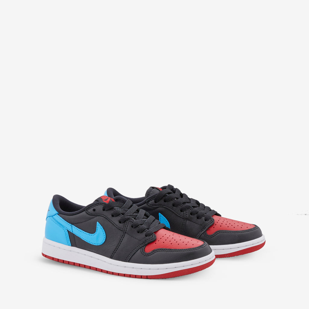 Jordan 1 retro high og black/powder blue/gym red cheap women's