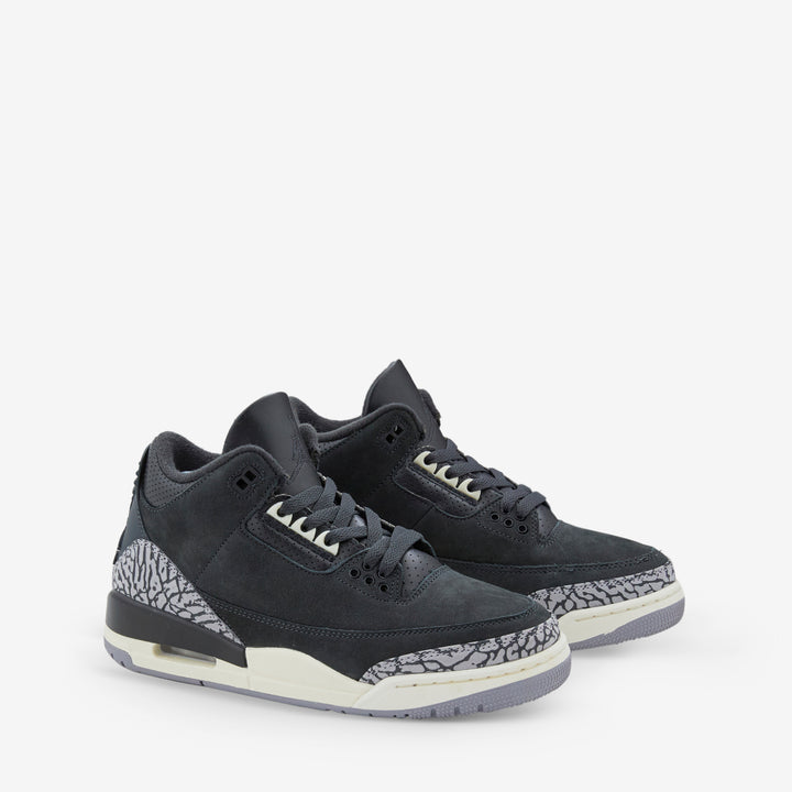 Women's Air Jordan 3 Retro Off Noir | Black | Sail | Cement Grey Front