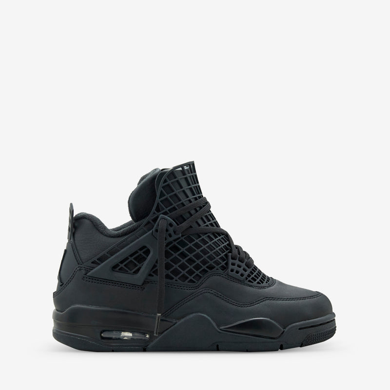 Women's Air Jordan 4 Net Black | Black | Metallic Silver Footwear
