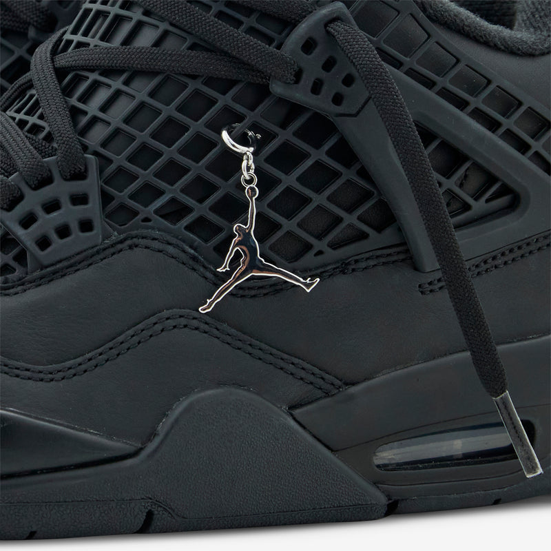 Women's Air Jordan 4 Net Black | Black | Metallic Silver Footwear
