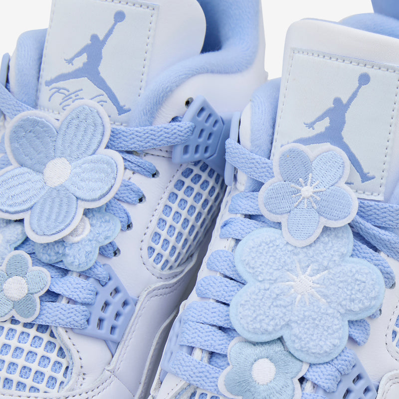 Women's Air Jordan 4 Retro 'Aluminium' White | Aluminium | Blue Tint | Oil Green Footwear
