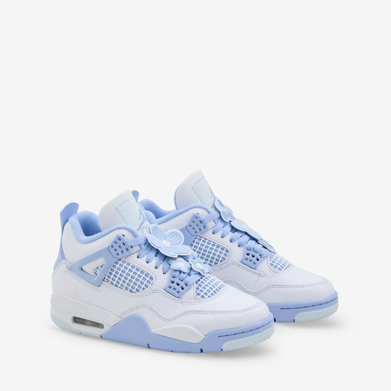 Women's Air Jordan 4 Retro 'Aluminium' White | Aluminium | Blue Tint | Oil Green Footwear