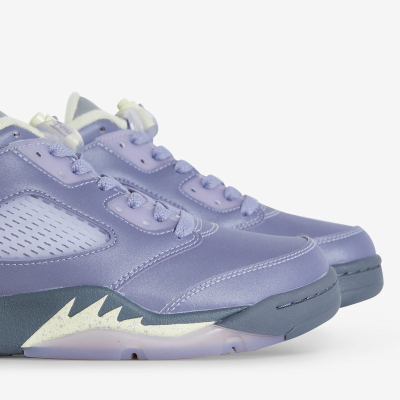 Women's Air Jordan 5 Retro Low Indigo Haze | Fire Red | Metallic Silver