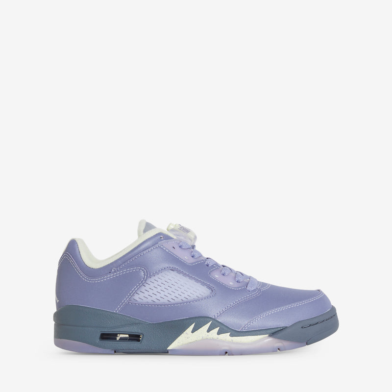 Women's Air Jordan 5 Retro Low Indigo Haze | Fire Red | Metallic Silver