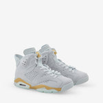 Women's Air Jordan 6 Retro Pure Platinum | Glacier Blue | Metallic Gold