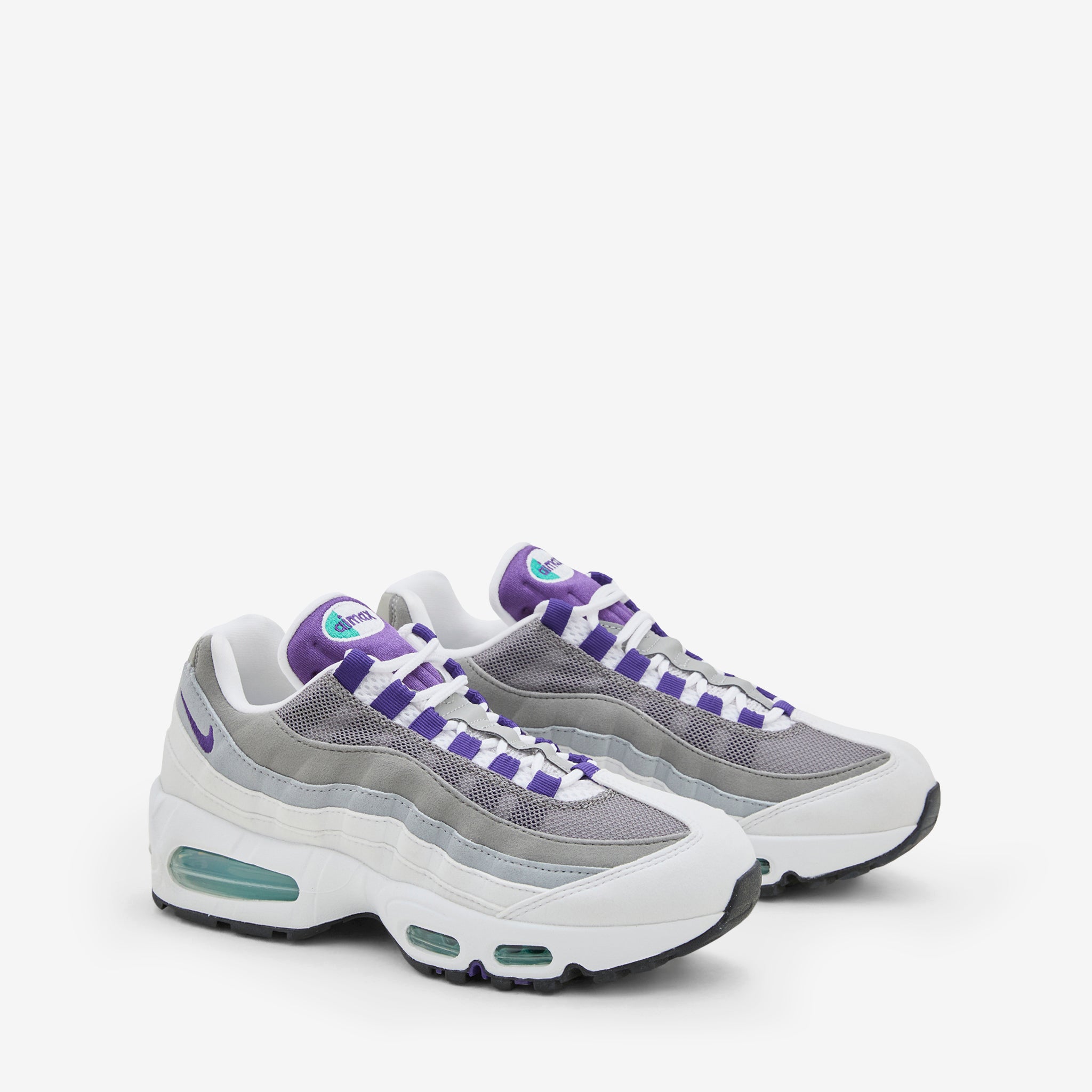 Women's Air Max 95 OG White | Court Purple | Emerald Green – Above