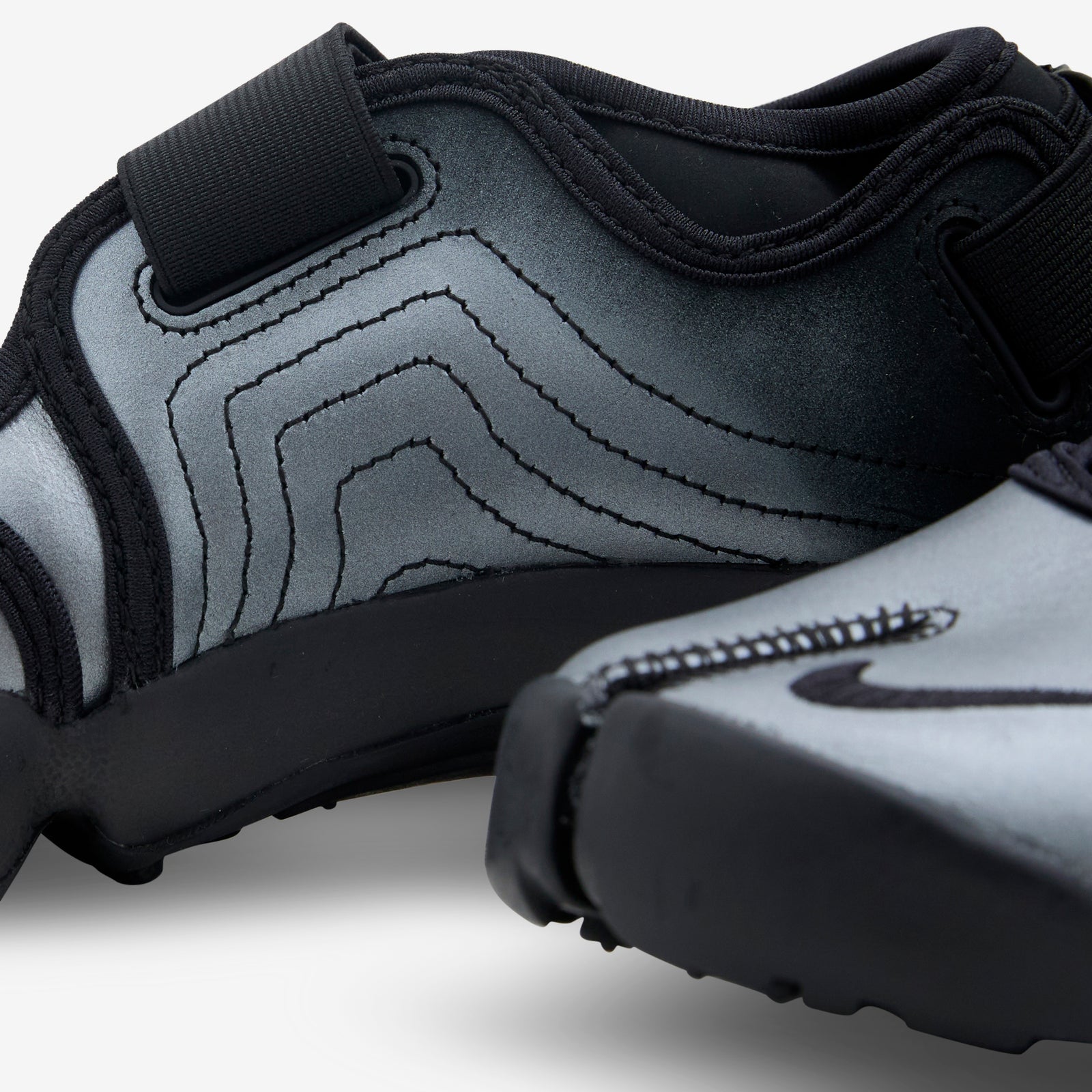 Women's Air Rift Leather Metallic Silver Black – Above The Clouds