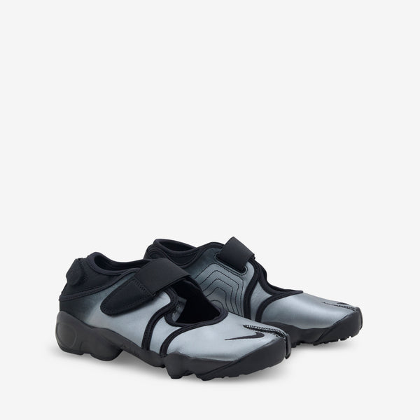 Women's Air Rift Leather Metallic Silver Black – Above The Clouds