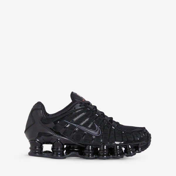 Women's Shox TL Black | Black | MTLC Hematite | Max Orange Footwear