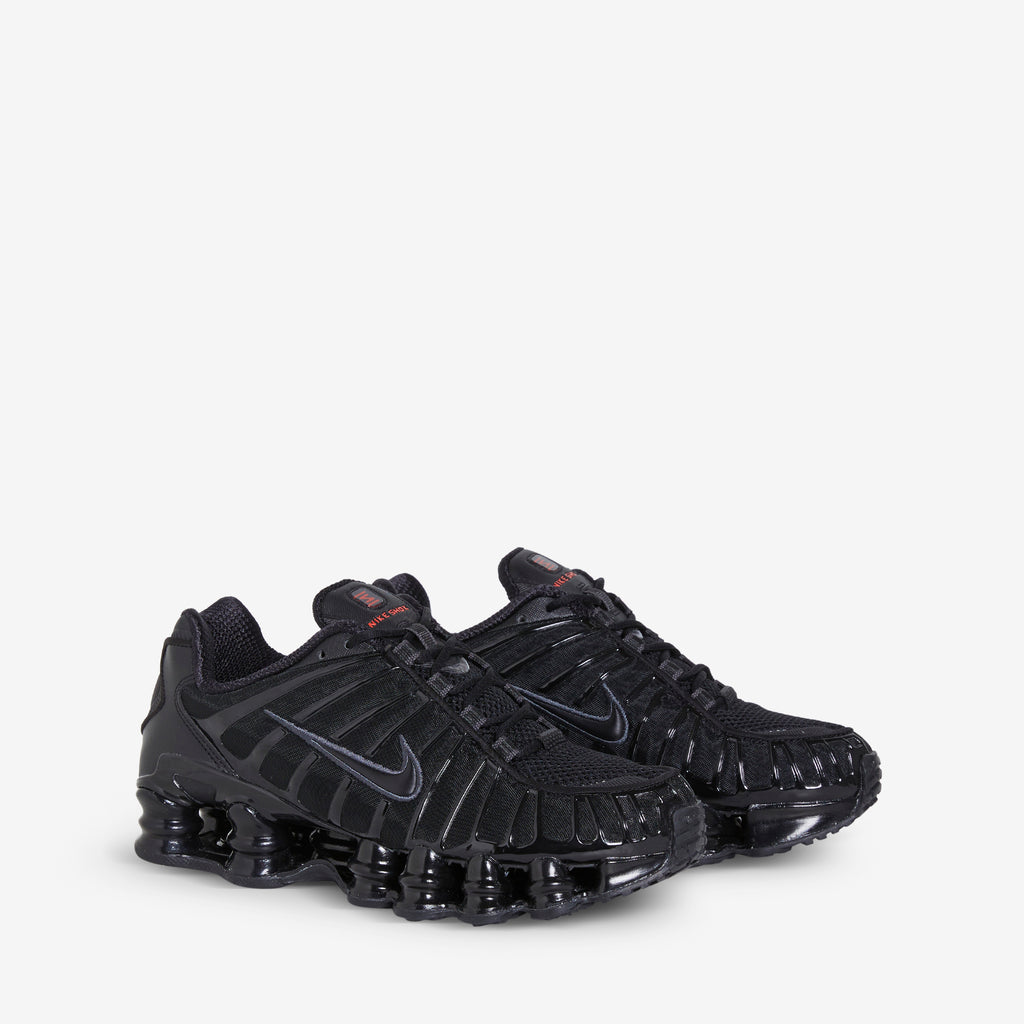 Women's Shox TL Black | Black | MTLC Hematite | Max Orange – Above