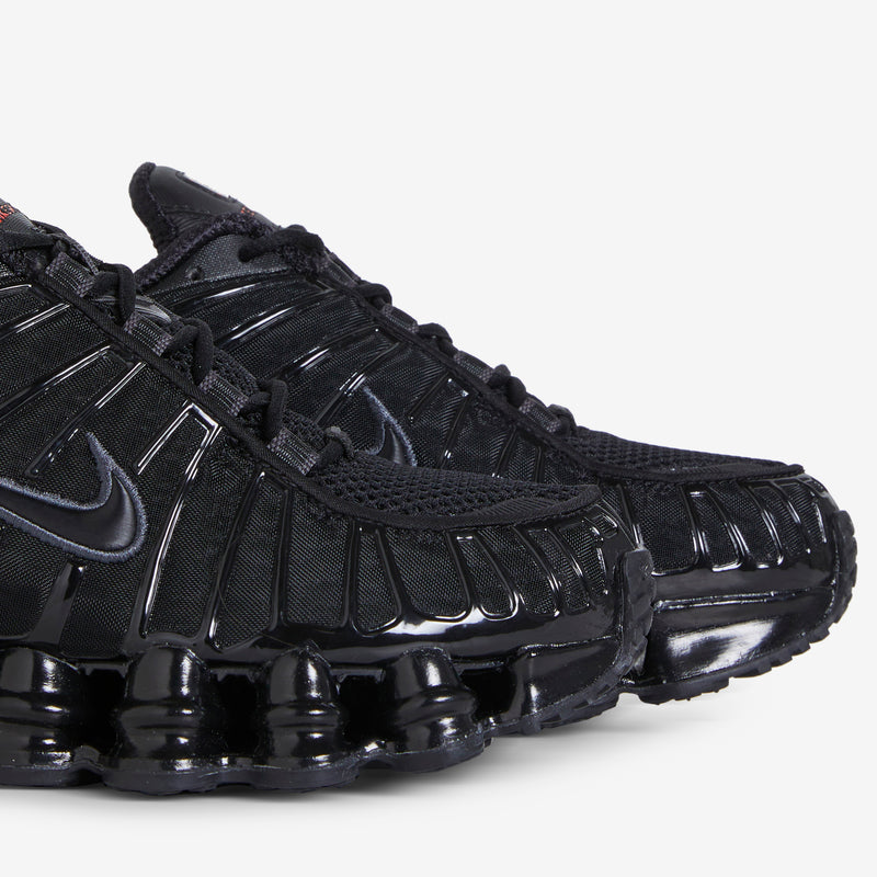 Women's Shox TL Black | Black | MTLC Hematite | Max Orange Footwear