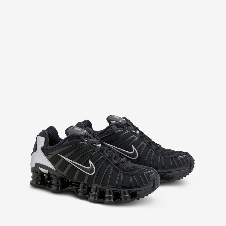Women's Shox TL Black | Metallic Silver Front